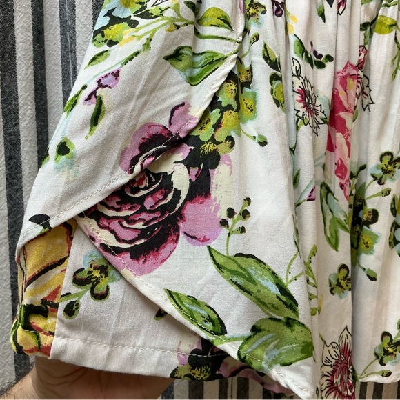 NWT Angie Brand shorts Rayon w elastic waist vintage inspired new sz S floral - Picture 3 of 8